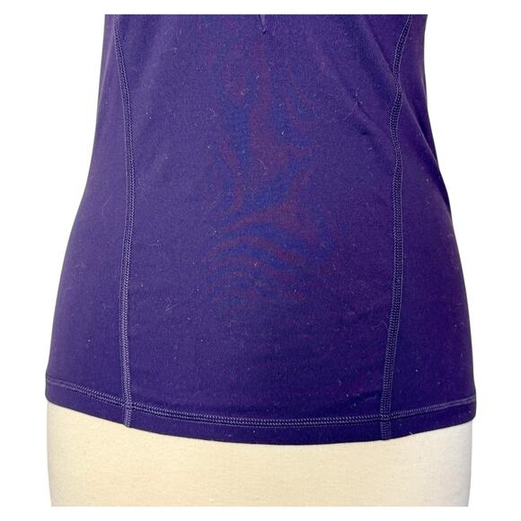 LULULEMON Exquisite Mesh Tank Top Nightfall Deep Blue Purple Built In Bra Size 4 - Picture 4 of 13